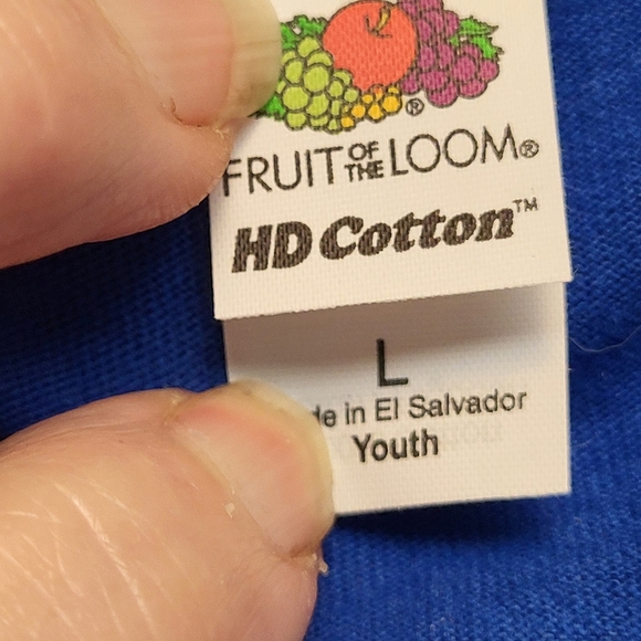 Kids Urban Air Adventure Park Blue and White Short Sleeve Tee - Size L - Picture 3 of 3